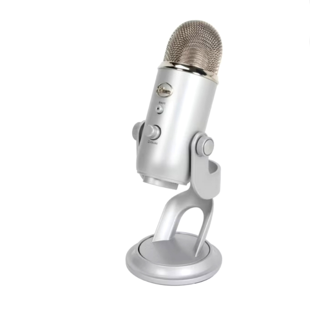 Silver Blue Yeti Microphone